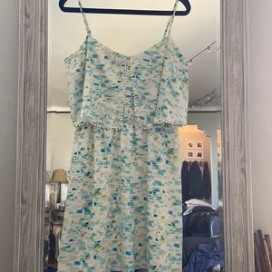 Guess blue green and white sun dress size 12